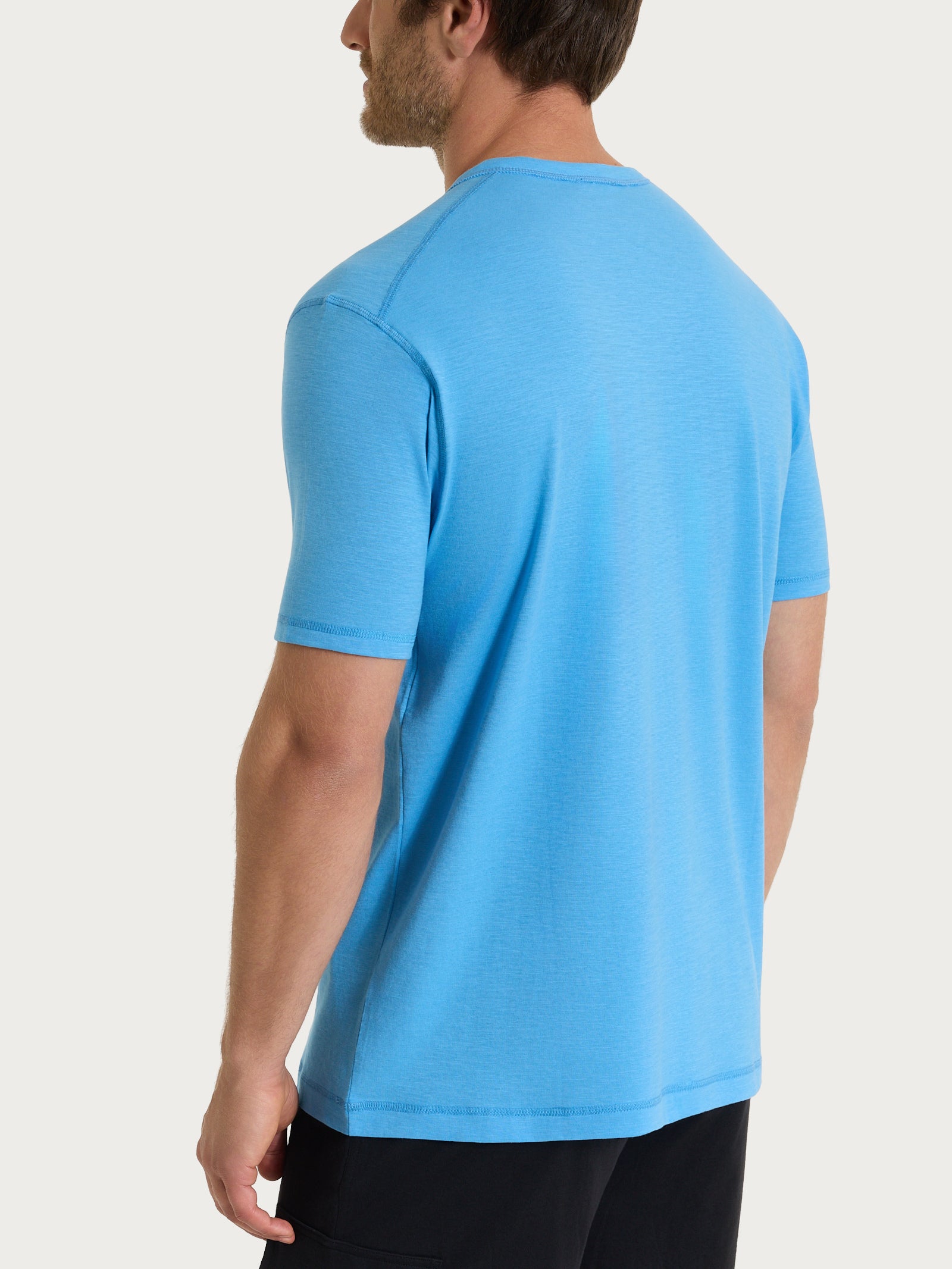 Ragno Beachwear T-shirt con scollo a V cotone azure blue