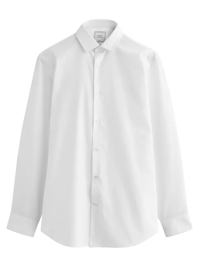 NEXT Camicia Easy-Care Attillata Uomo Misto Cotone
