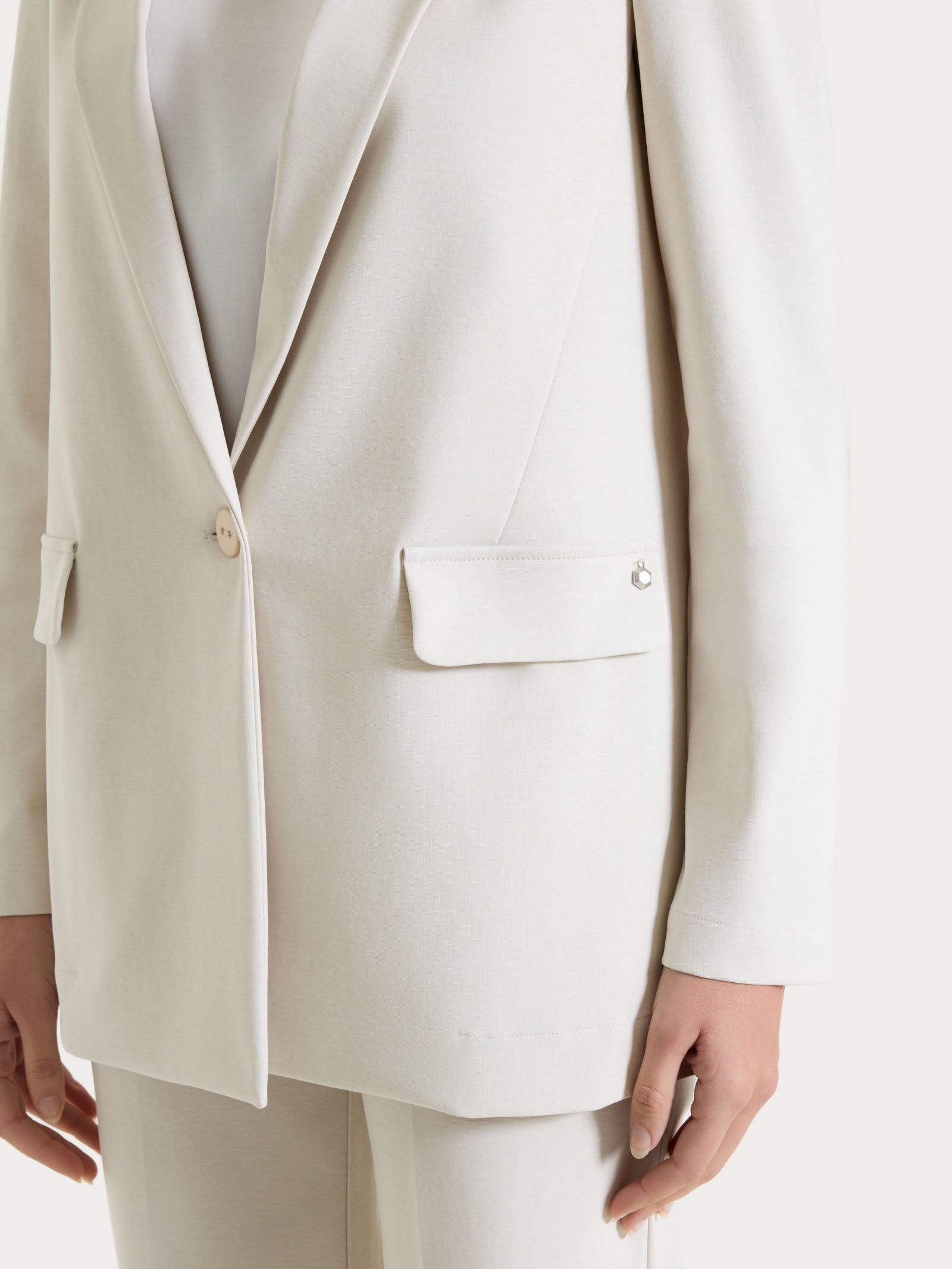 Ragno Compact Light blazer monopetto beige Champignon