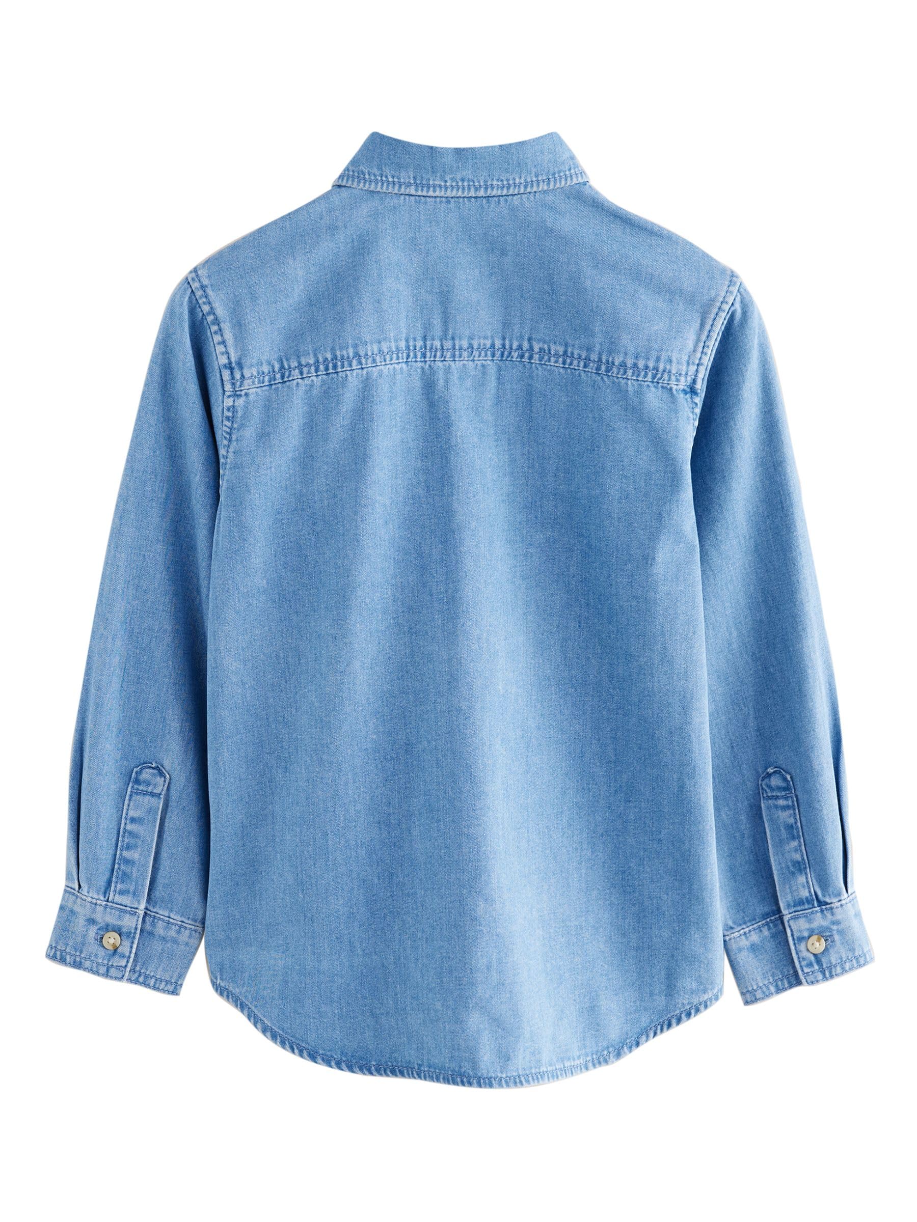 Next Camicia Jeans Bambino Manica Lunga Taglia 110 Cotone