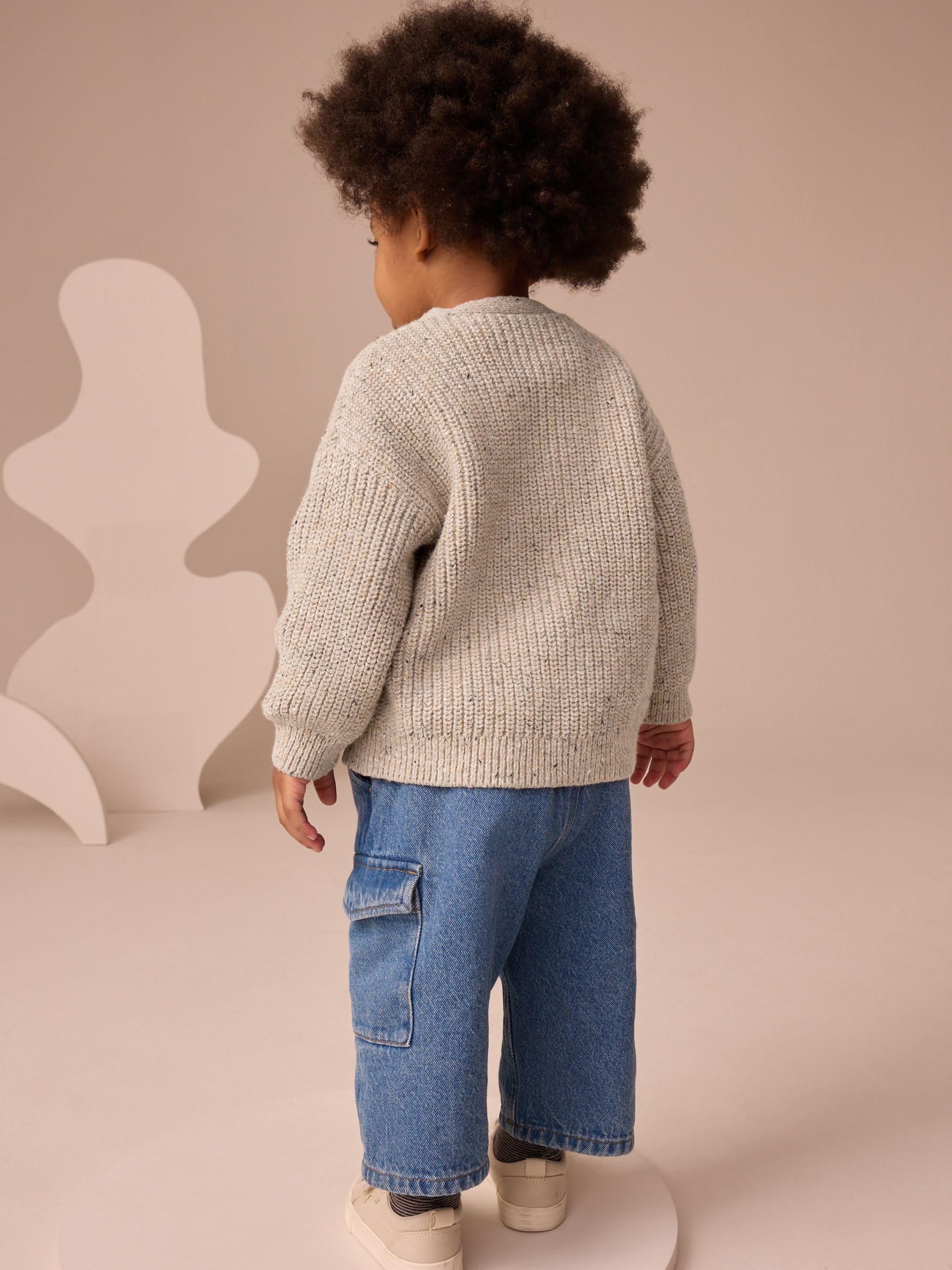 Next Ragazzo Cardigan Personaggi Fiori Ricamati 104-110 comodo