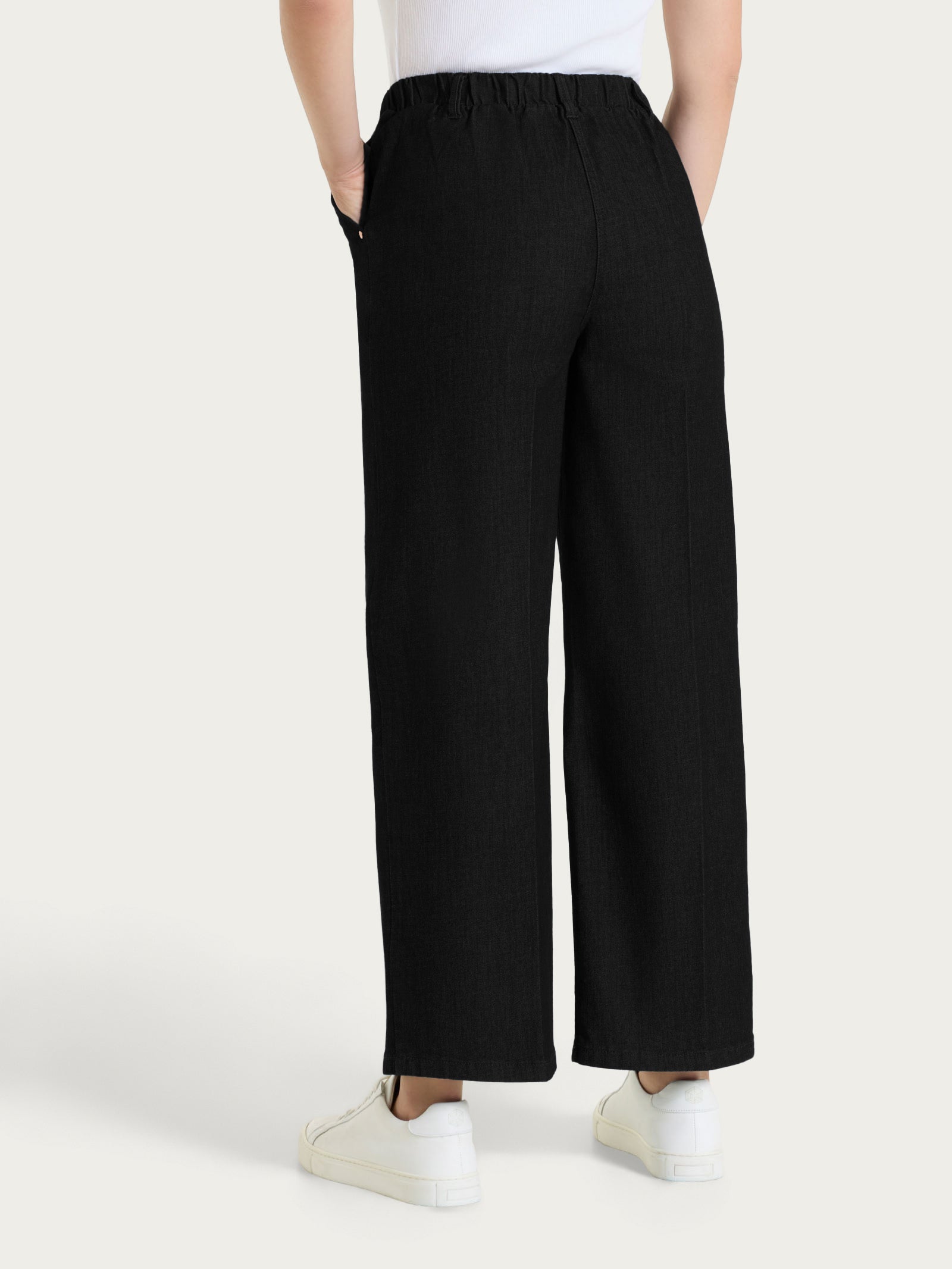 Ragno Jeans wide leg Light Denim cropped Nero