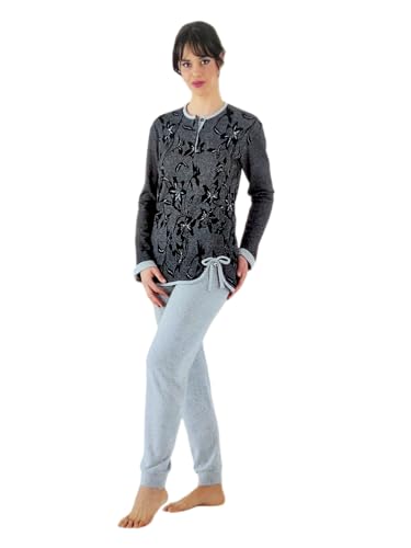 Basile Tesy pigiama invernale cotone blu S