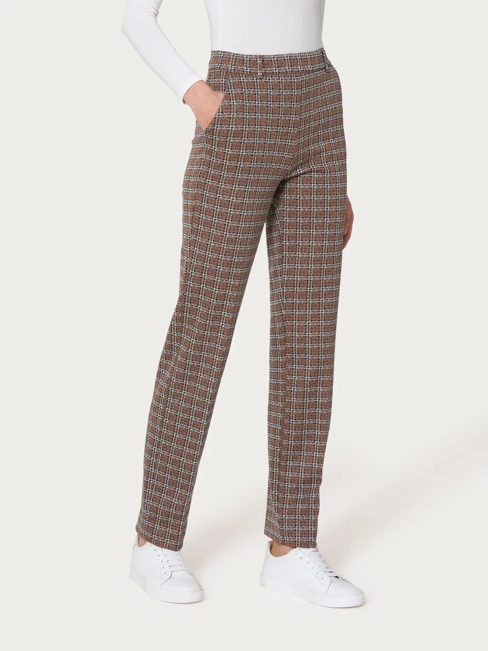 Ragno Eco Jacquard The Straight Leg pantalone pine bark check