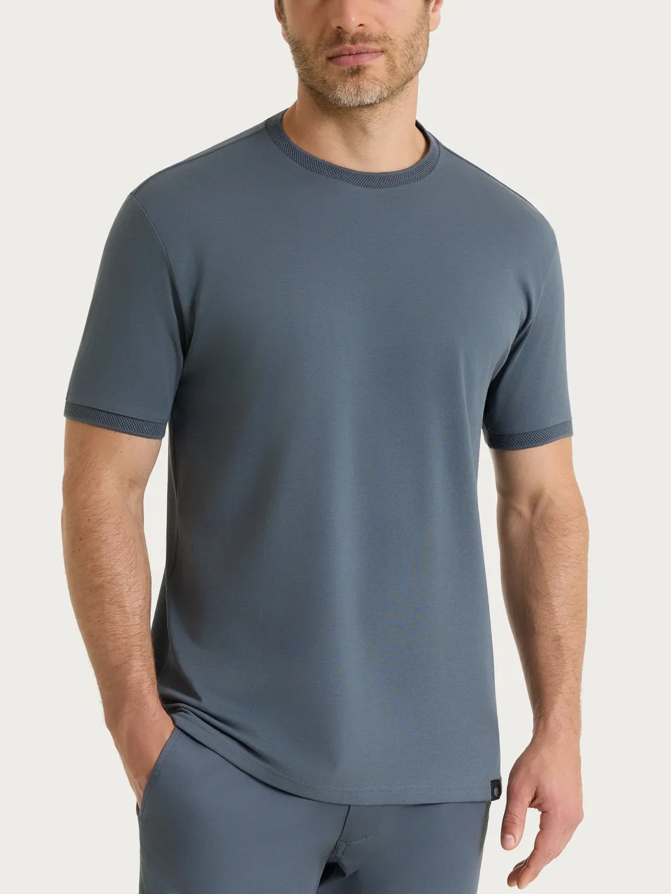 Ragno T-shirt Girocollo Turbulence Puro Cotone Piquet Uomo