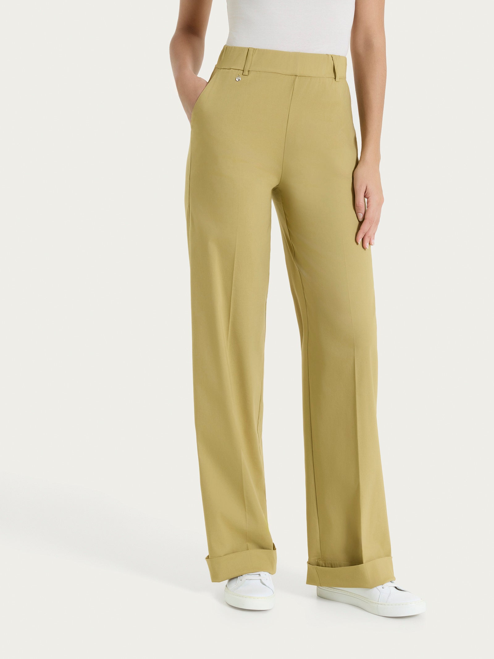 Ragno Super Fresh Pantalone Ampio Khaki Wide Leg