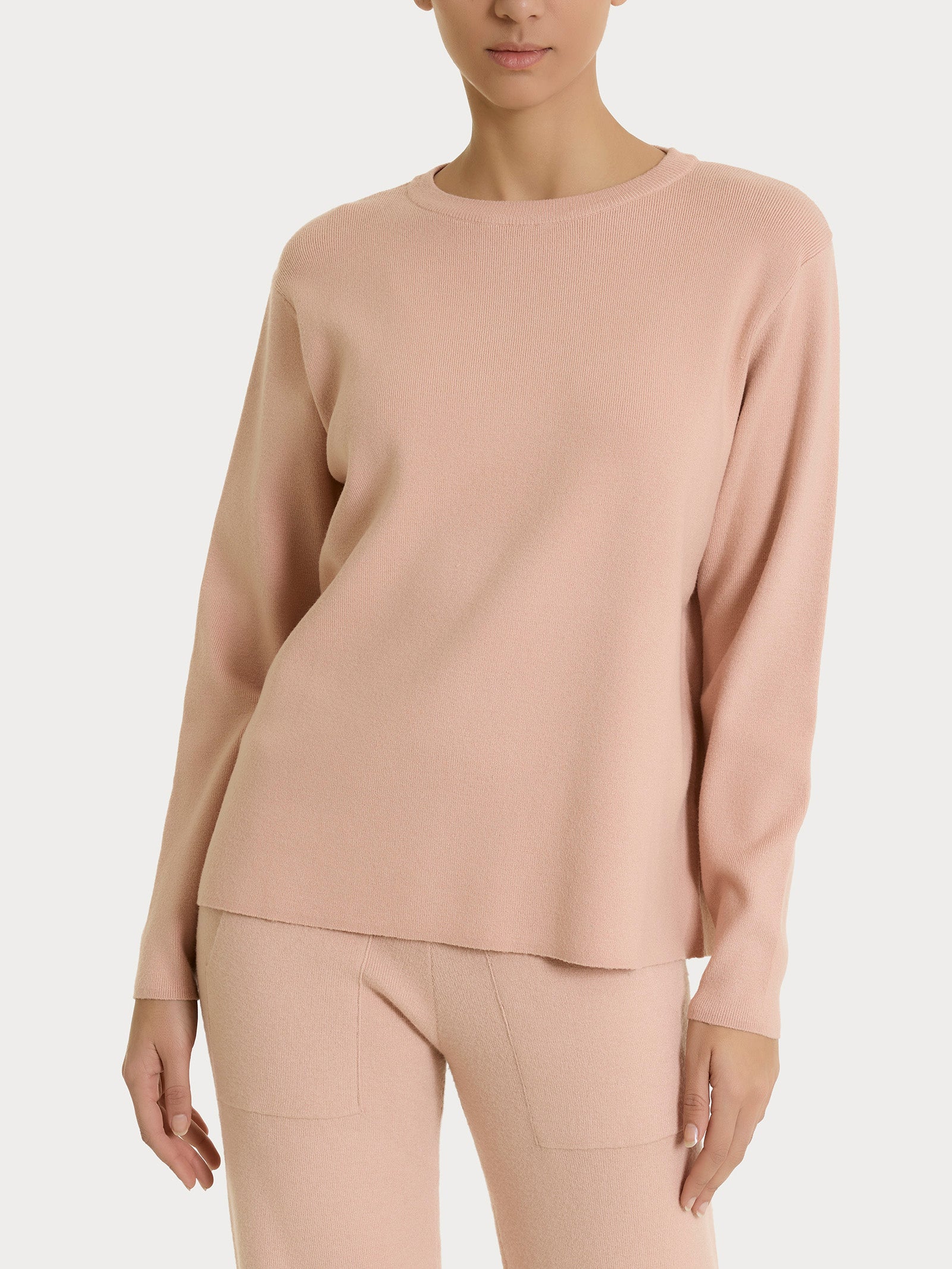 Ragno Super Soft Maglia Girocollo Cameo Rose manica lunga