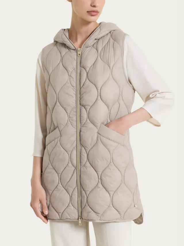 Ragno Onion Quilt piumino smanicato Crockery con cappuccio