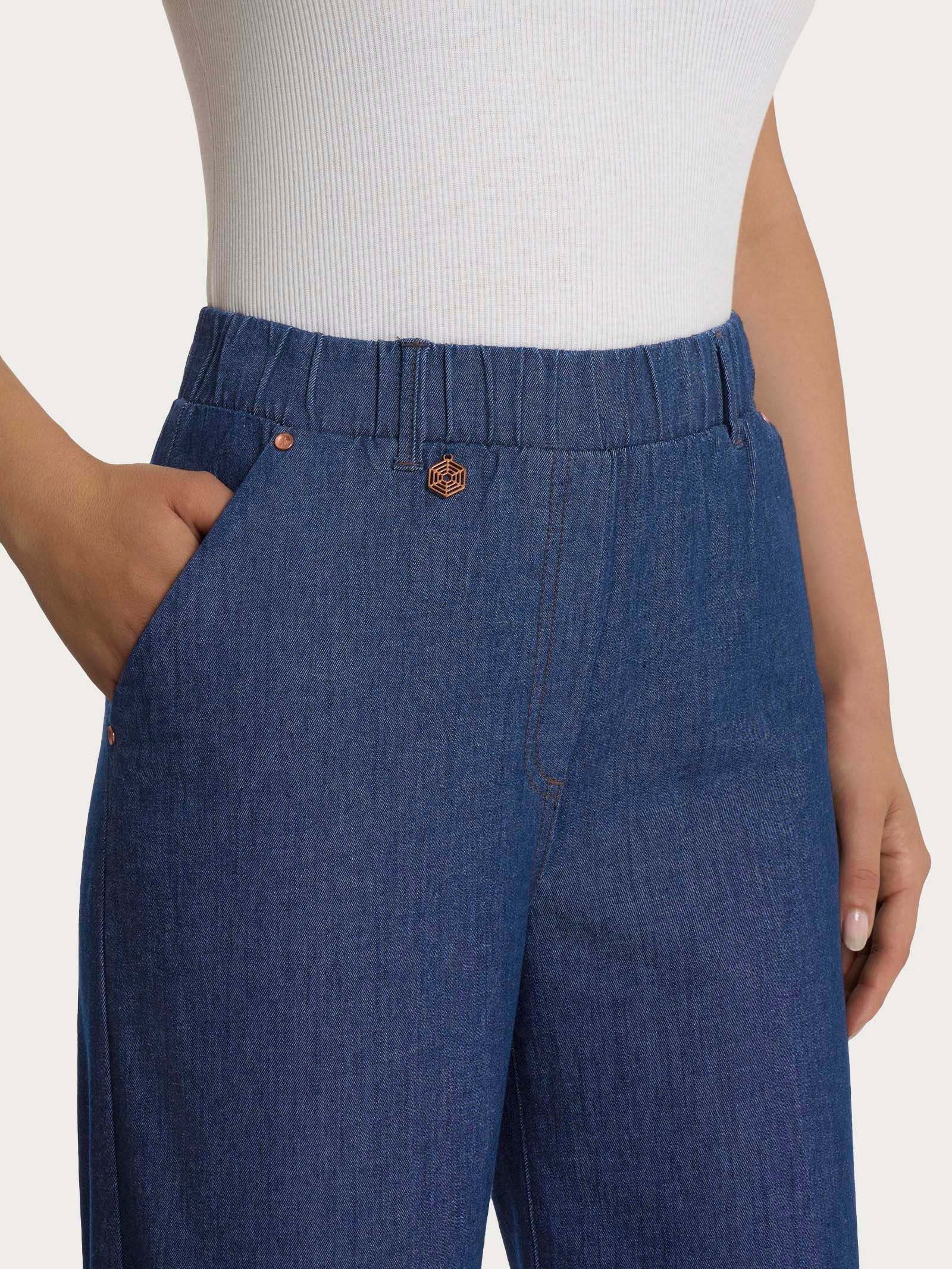 Ragno Light Denim jeans ampio caviglia blu jeans