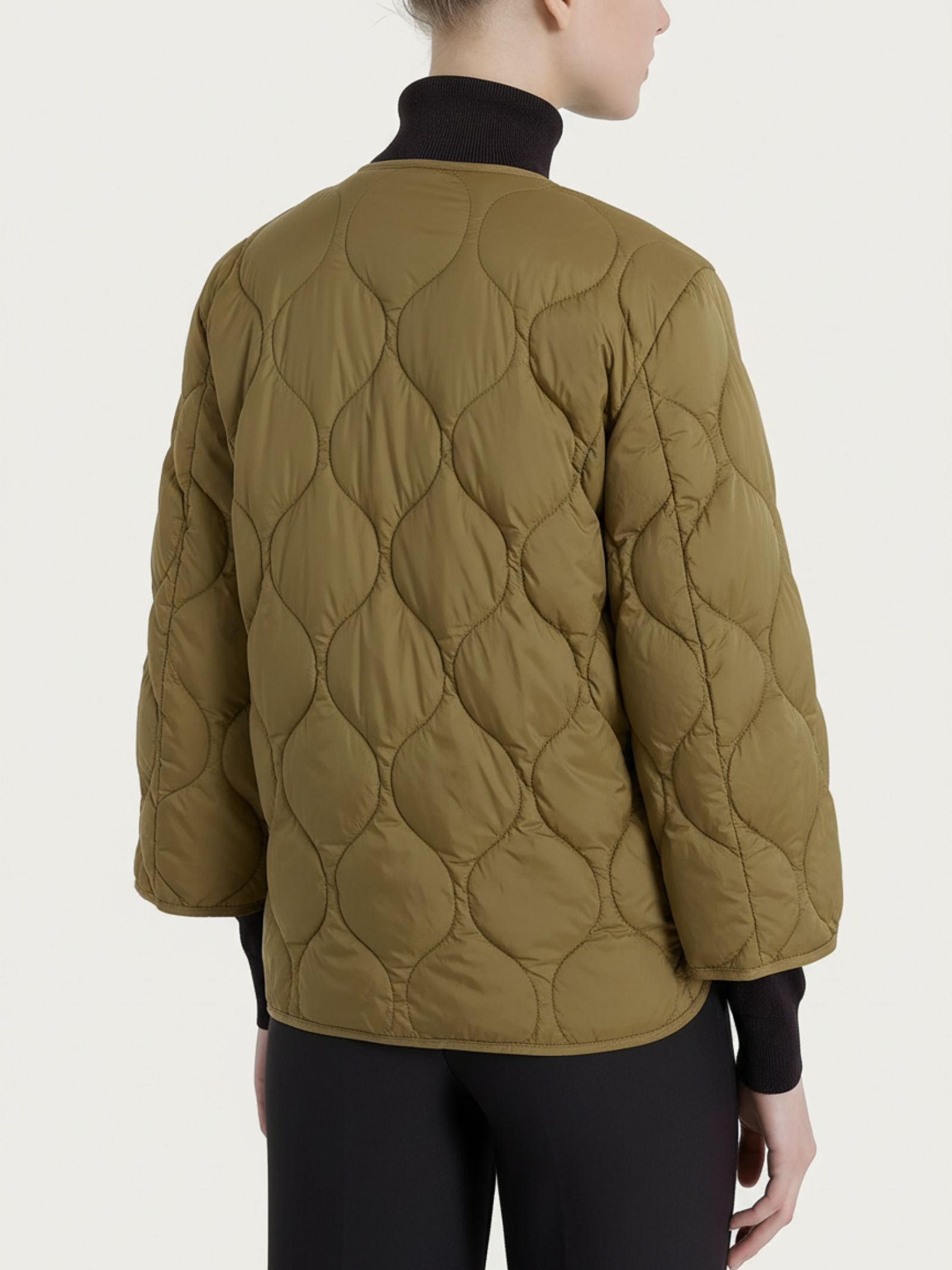 Ragno Onion Quilt piumino manica 3/4 donna Dark Olive