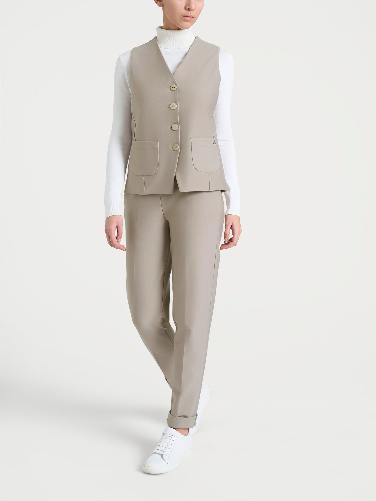 Ragno Compact gilet quattro bottoni string viscosa