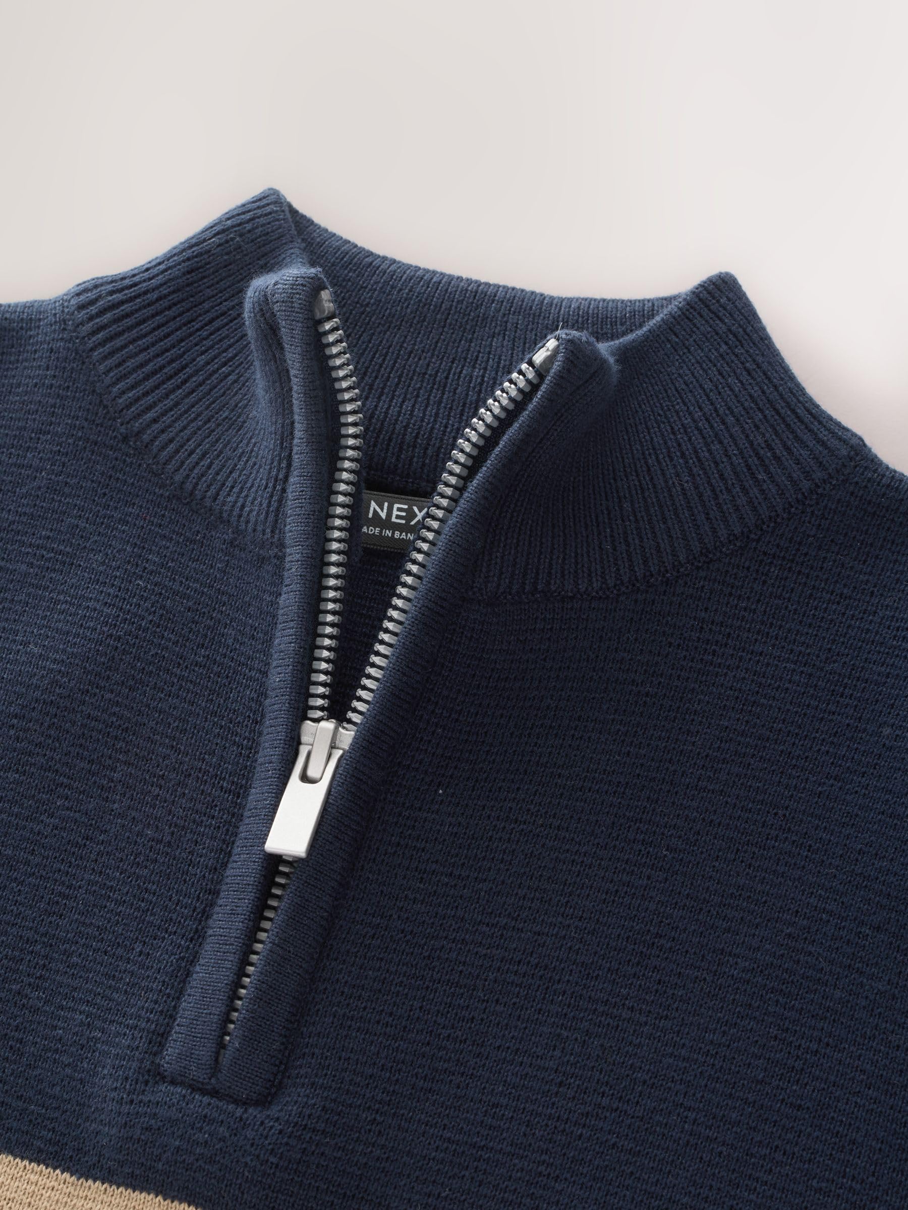 Next maglia blocchi colore zip bambino 110