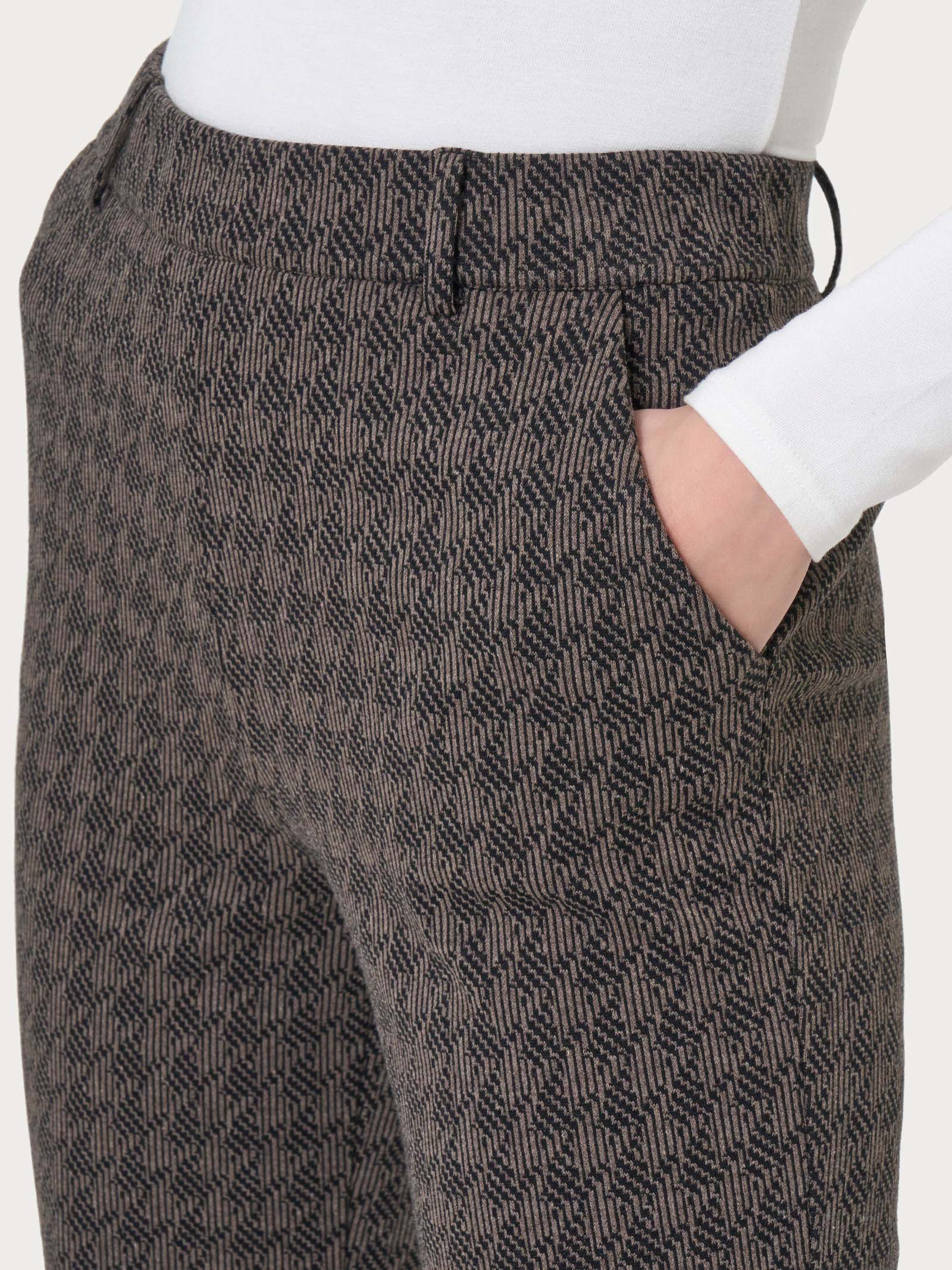 Ragno Eco Jacquard Pantalone Dritto Pine Bark tasche
