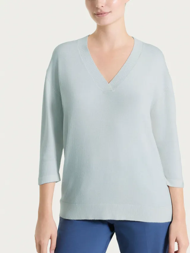 Ragno Summertime Scollo V maglia viscosa grigia