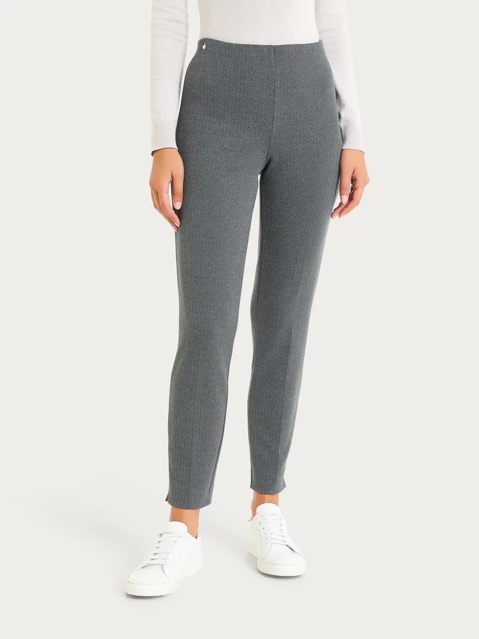 Ragno Eco Jacquard pantalone sigaretta Ardesia Mel skinny