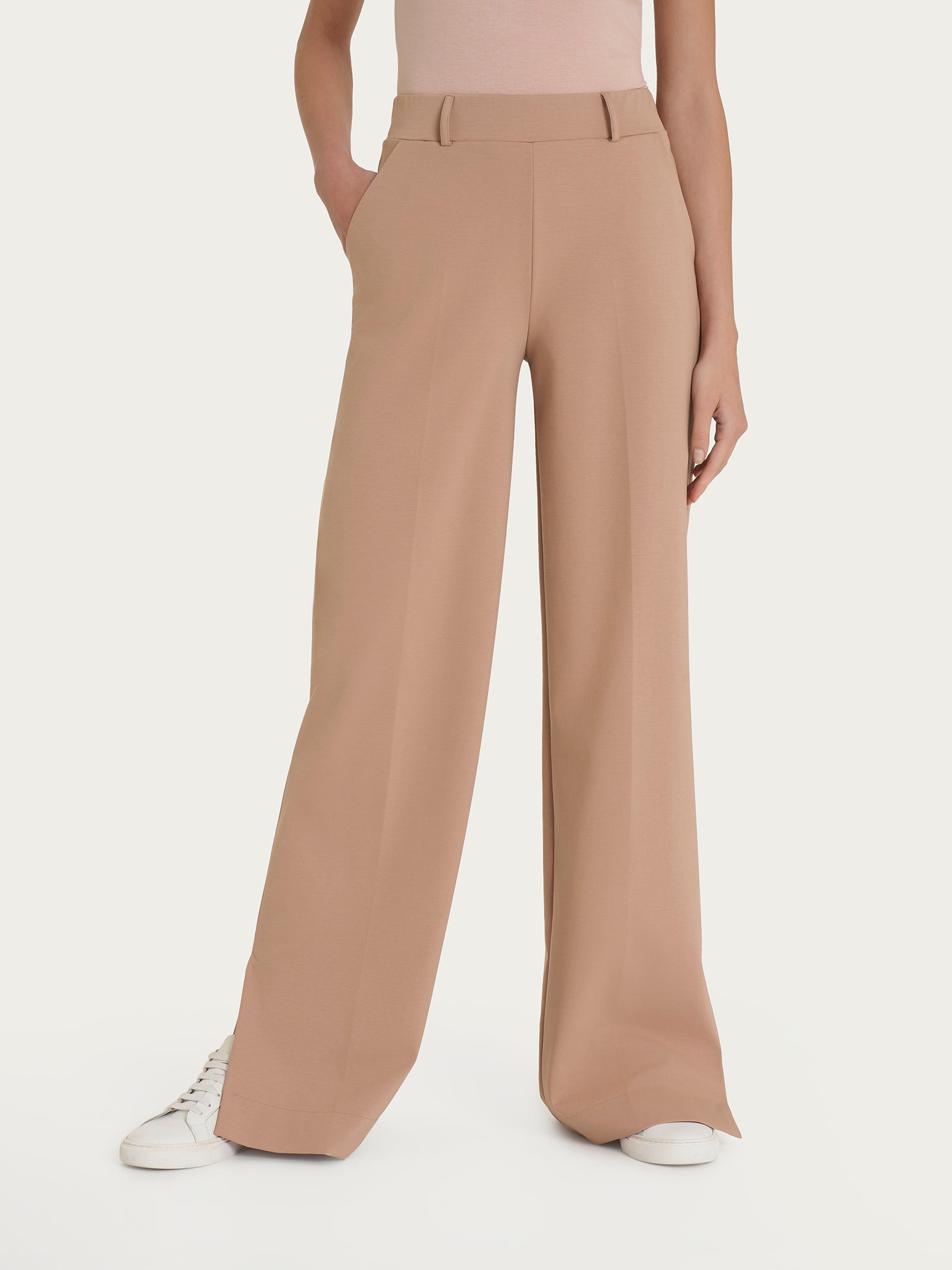 Ragno Perfetta Pantalone palazzo Warm Taupe compact light