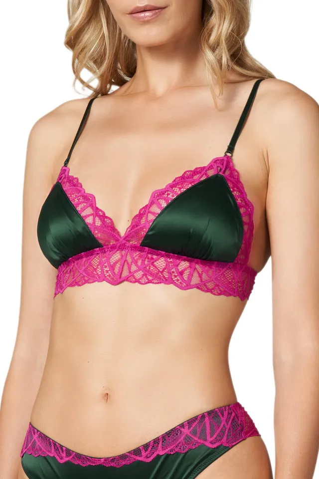 Goldenpoint Aura Rose Bouquet Triangolo pizzo e satin imbottitura removibile