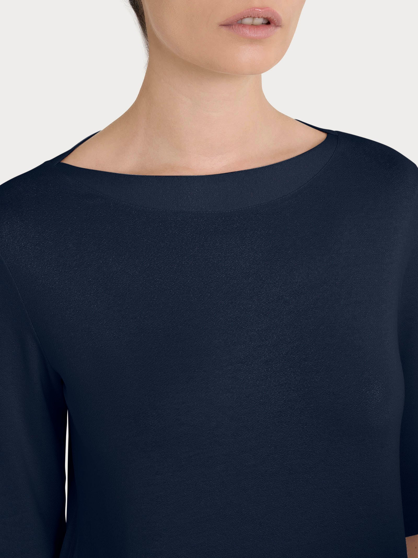 Ragno Viscosa Summer maglietta crepe 3/4 bleu