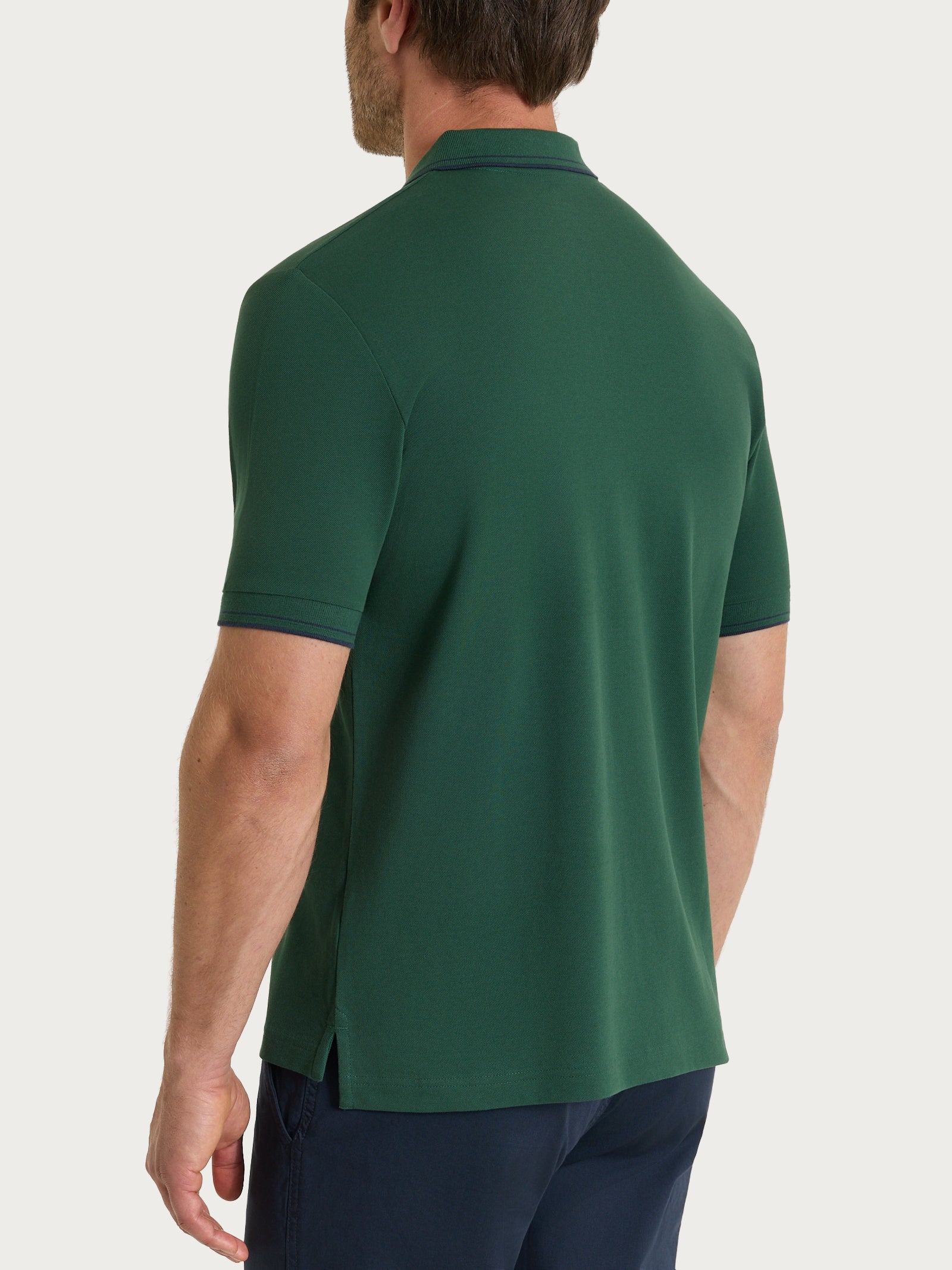 Ragno Eco Cotton Piquet Stretch polo uomo verde Pineneedle
