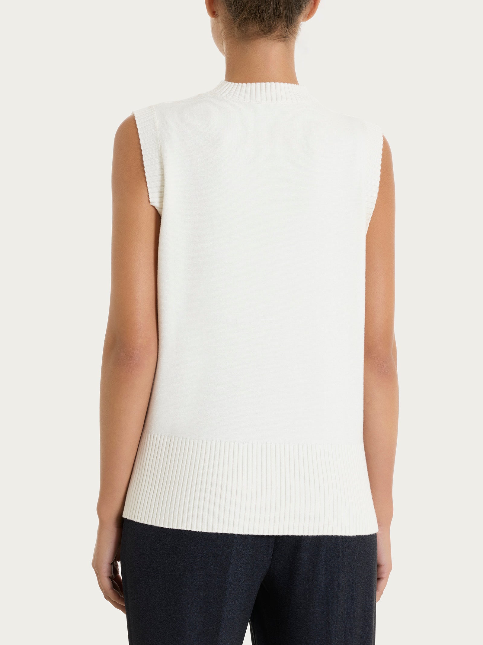 Ragno Super Soft gilet smanicato Avorio misto viscosa