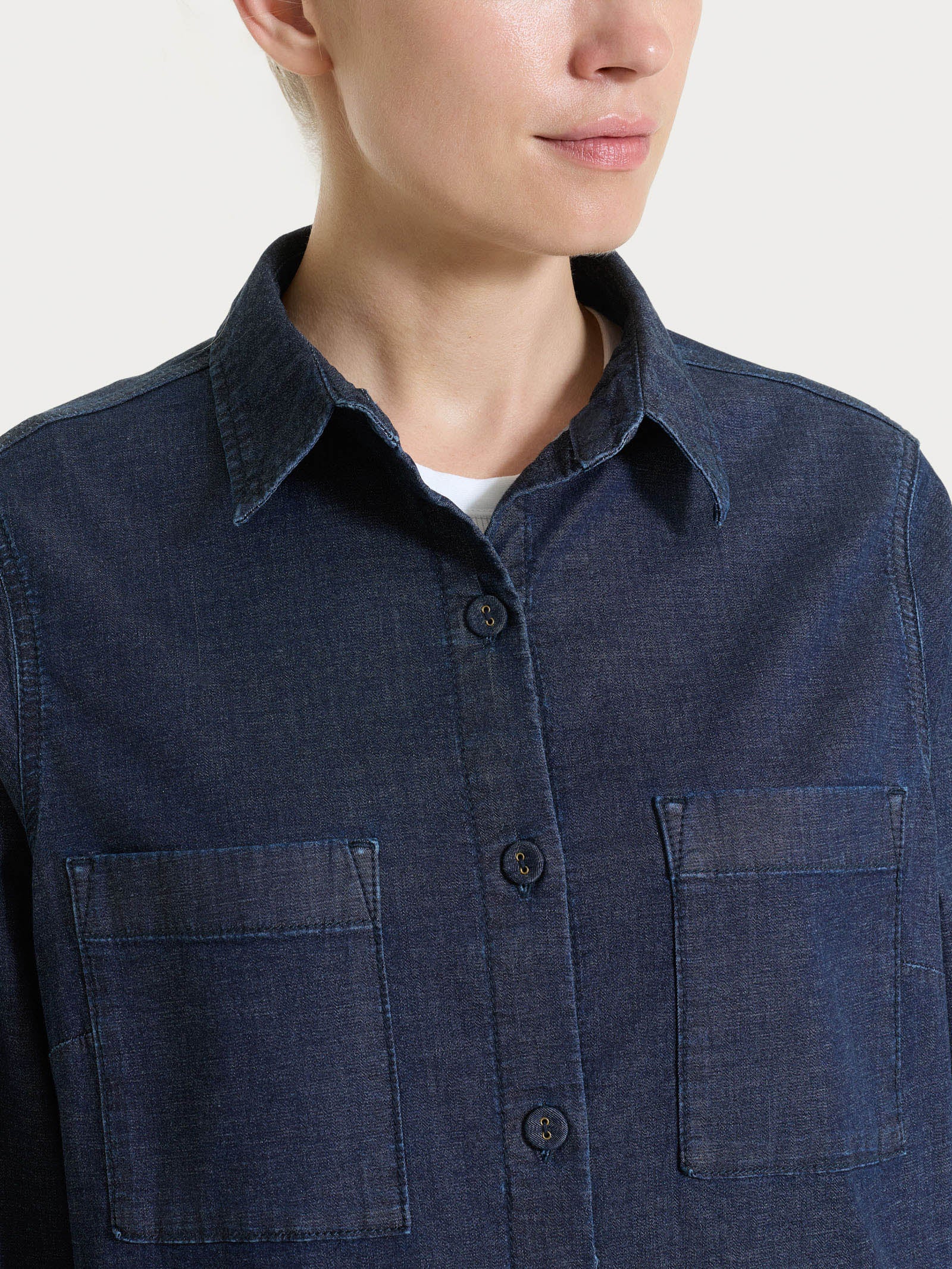 Ragno Super Denim Shacket camicia denim dark indigo