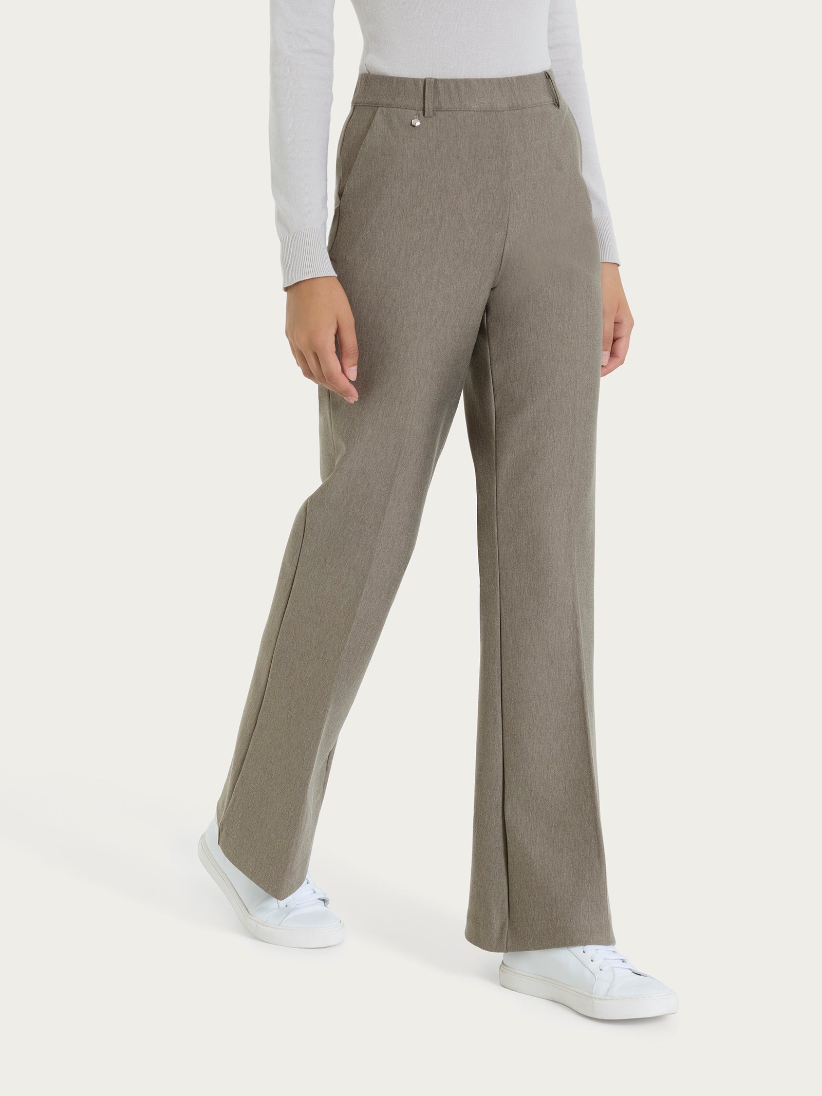 Ragno Compact Pantalone Flare Lungo Glace' Mel.