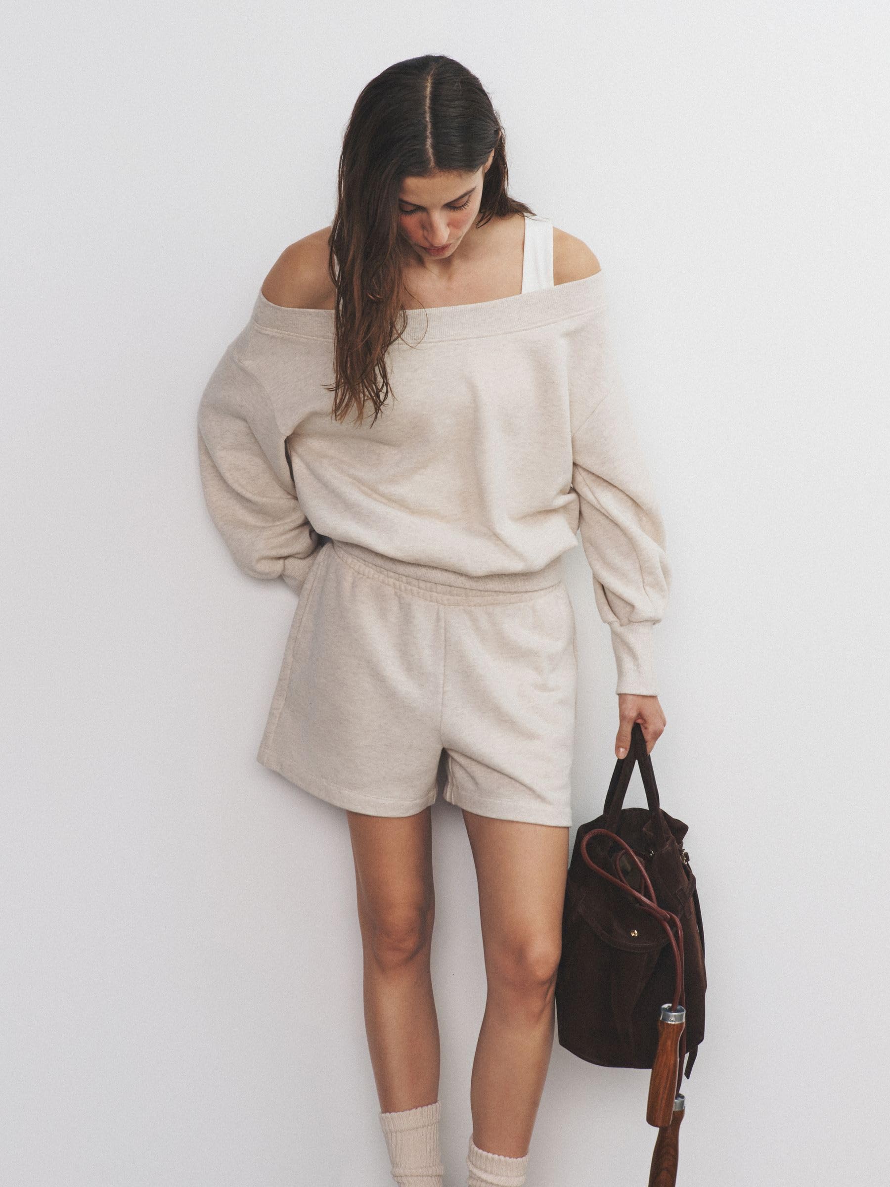 Geo Next The Set Felpa Donna Spalle Scoperte Confezione 2 Pezzi Maniche