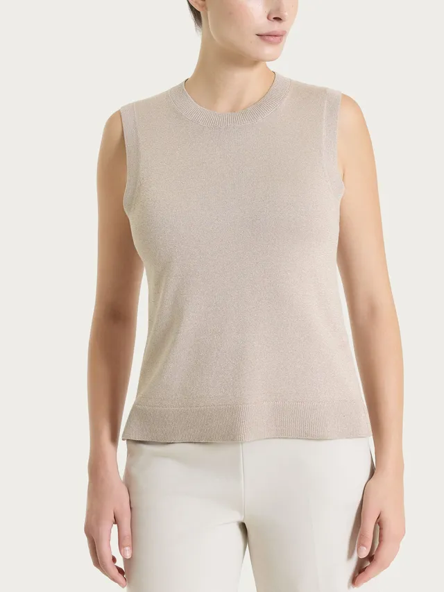 Ragno Summertime Lurex gilet donna Crockery luminoso
