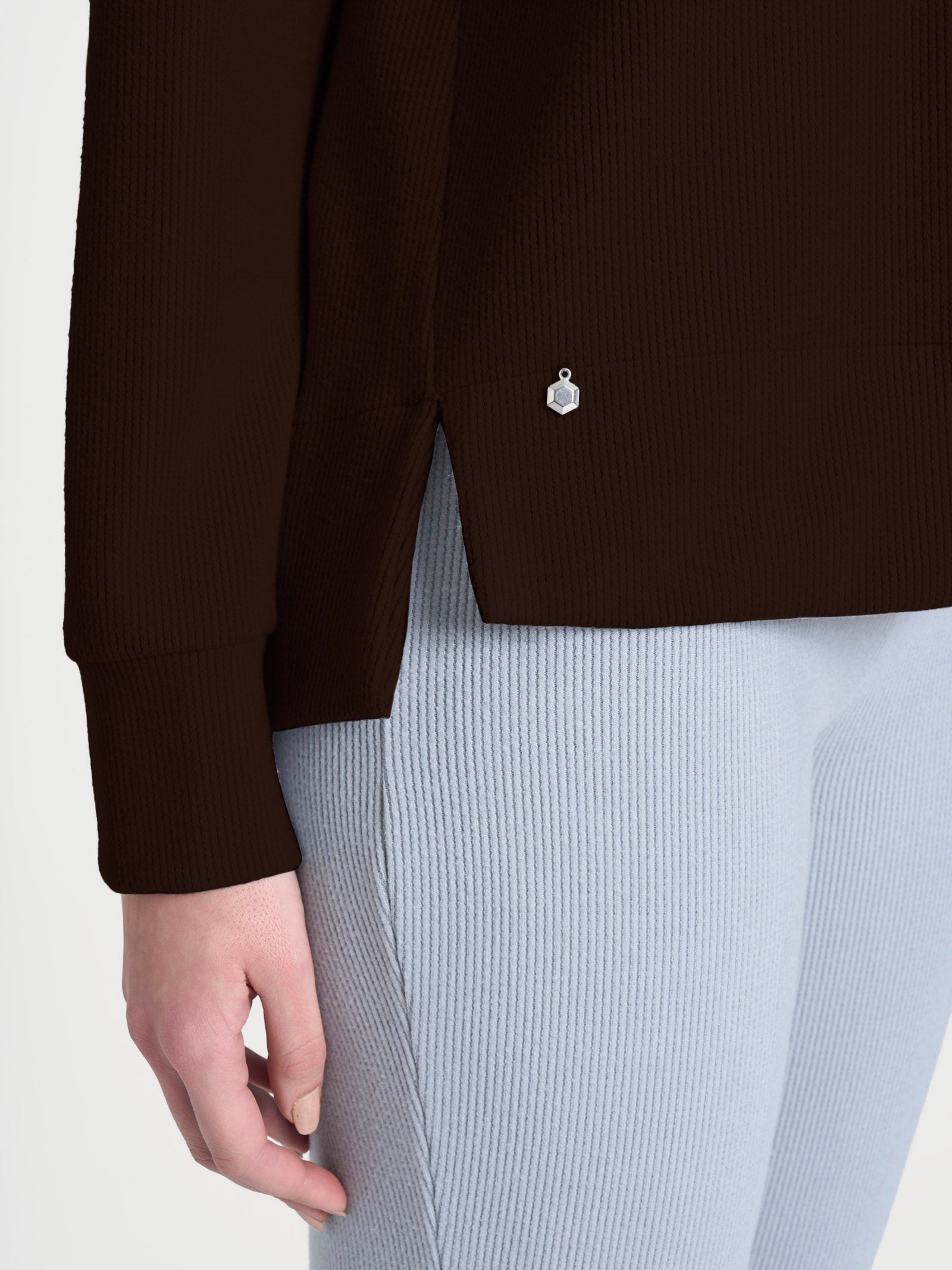 Ragno Relaxed Wardrobe Felpa Girocollo Velvet Chocolate Torte over