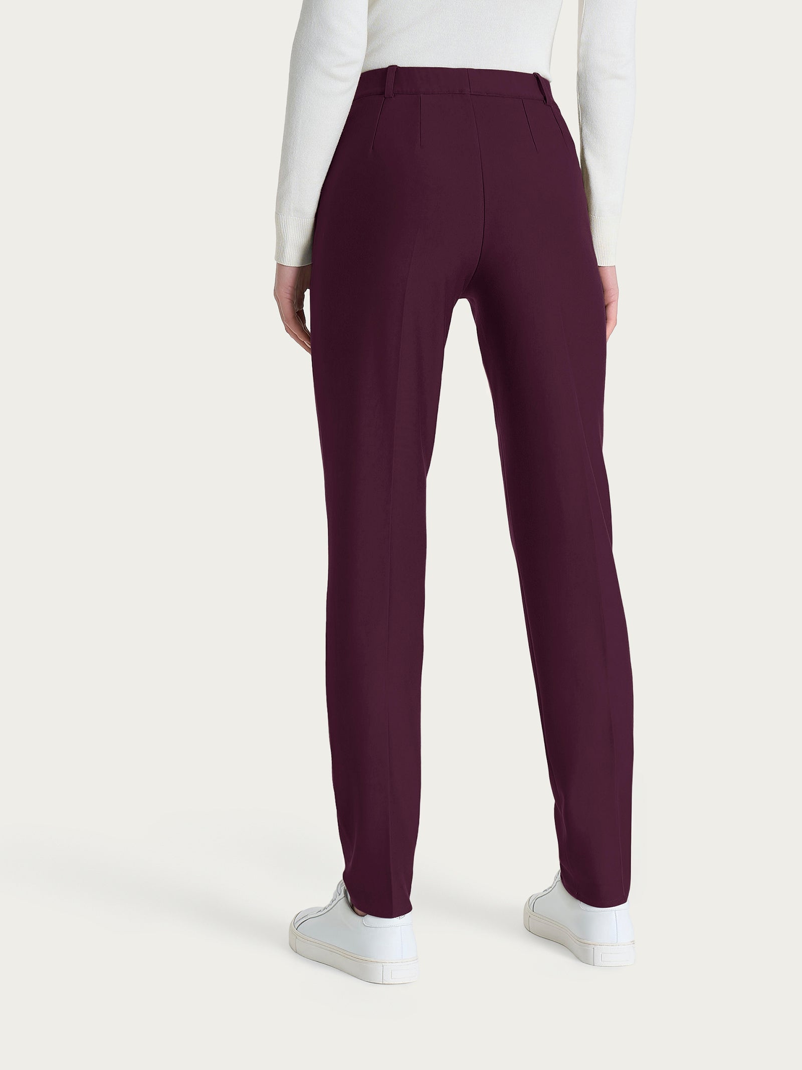 Ragno Compact Chino Pantalone Viola con Tasche