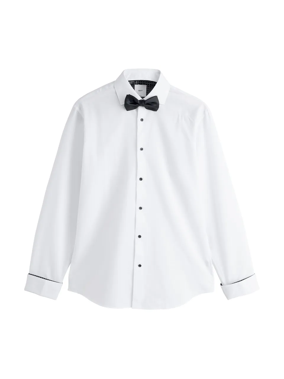 Next Camicia con Polsino Doppio camicia uomo slim con papillon