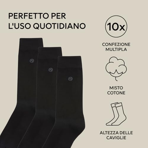 Next calzini uomo cotone nero fondo imbottito