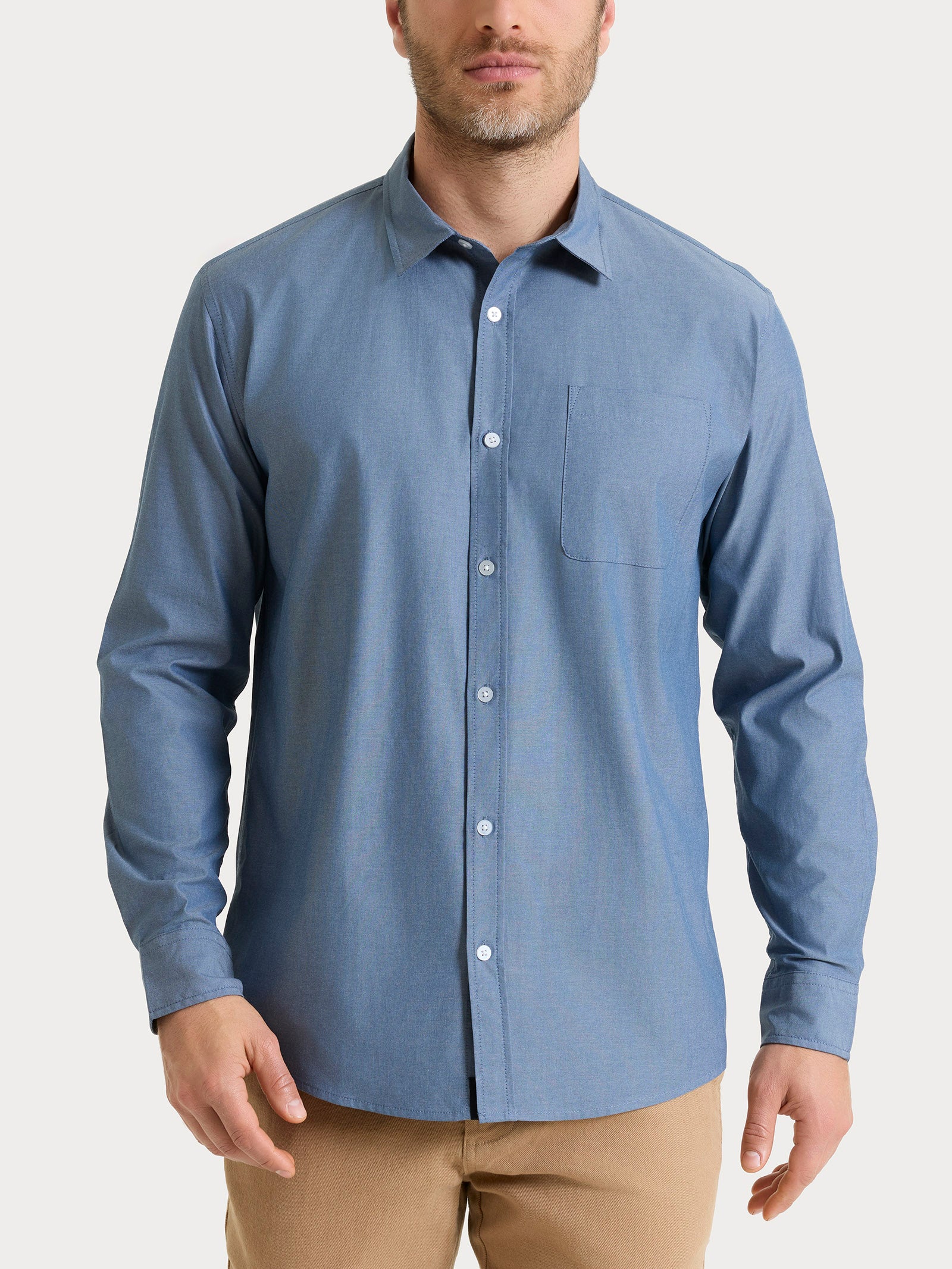 Ragno Oxford Double Twisted camicia uomo Flint Stone
