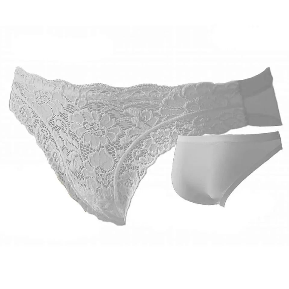 Lady C Emy slip medio donna 3pz cotone modal pizzo