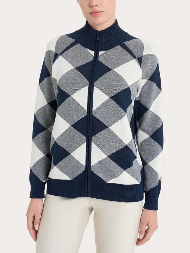 Ragno Winter Cotton bomberino Fantasia Bleu jacquard