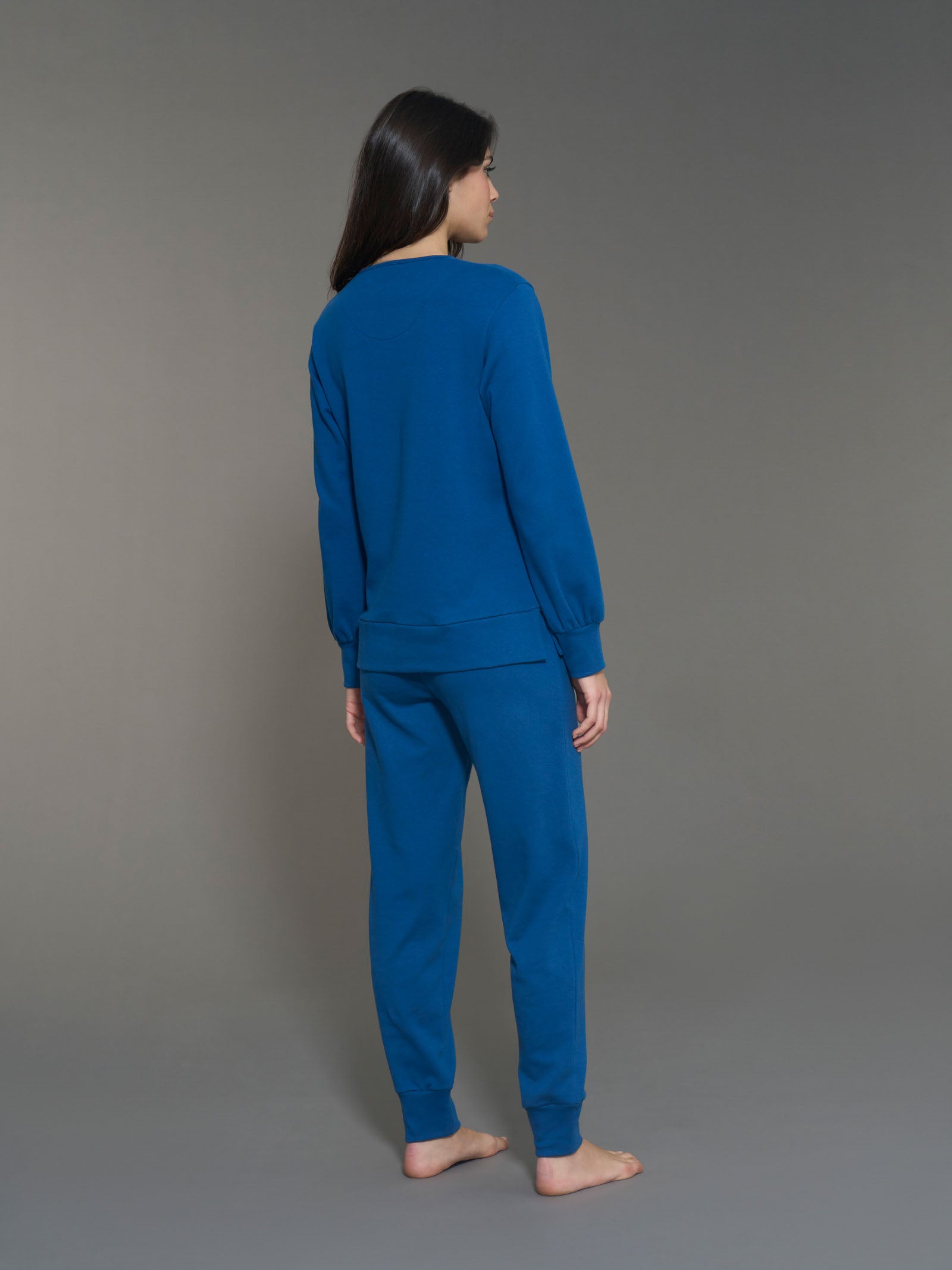 Ragno Pigiama lungo set sail cotone scollo a goccia