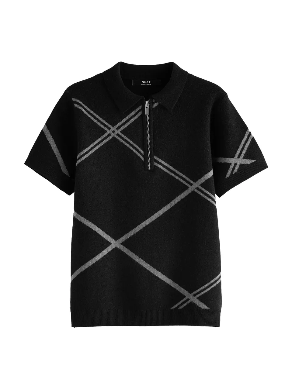 Next polo bambino zip maglia cotone taglia 134