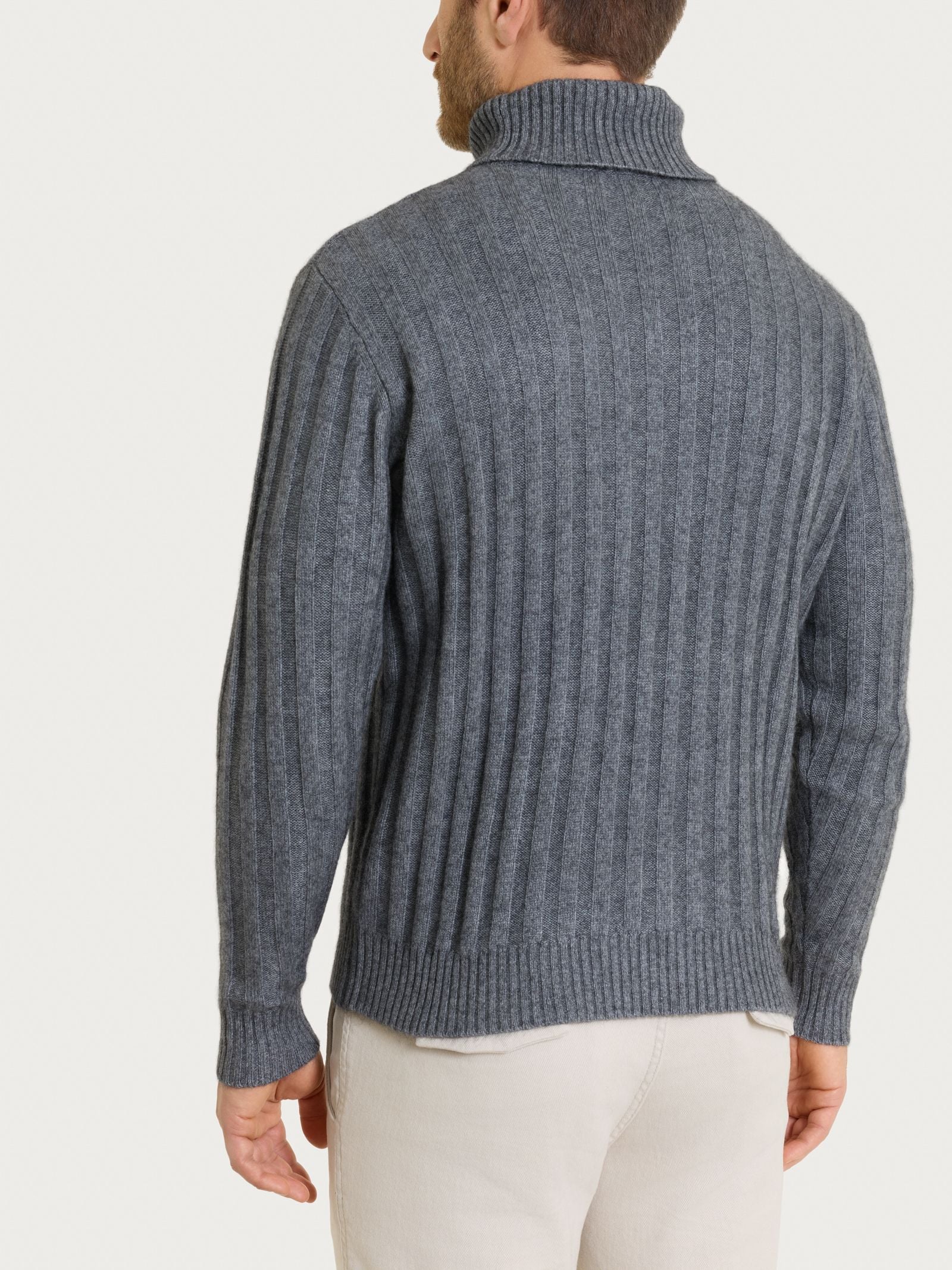 Ragno Natural Soft dolcevita uomo Ferro Mel costa piatta
