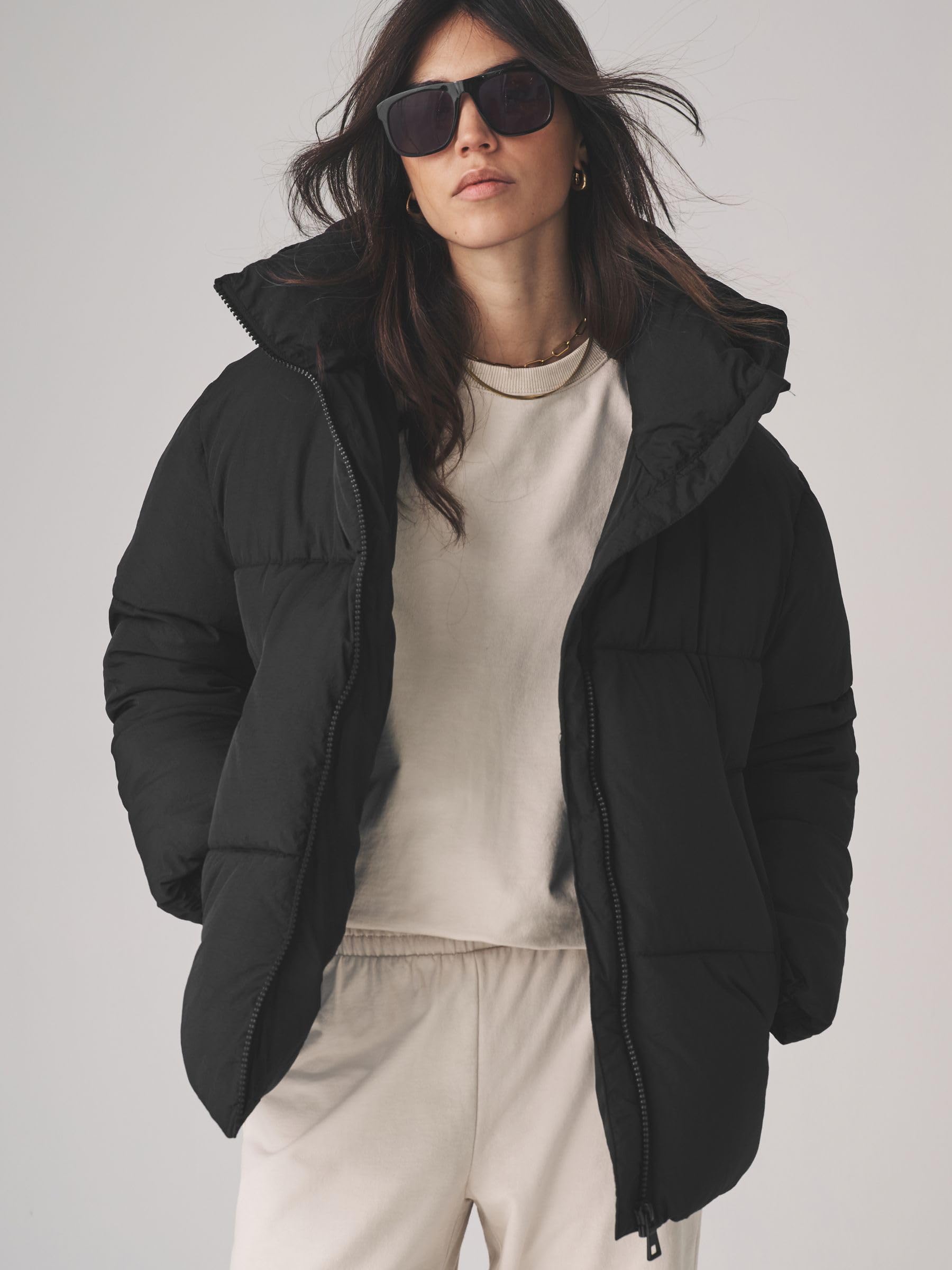 Geo Next The Set cappotto corto imbottito donna con cappuccio caldo
