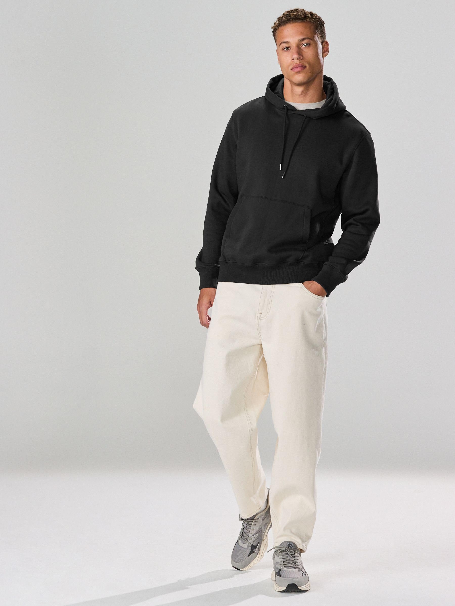 NEXT Jersey Cotone Pesante Felpa Uomo Cappuccio Morbida Pelle