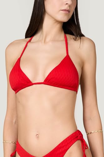Goldenpoint Waves Top Bikini Triangolo Jacquard Tinta Unita