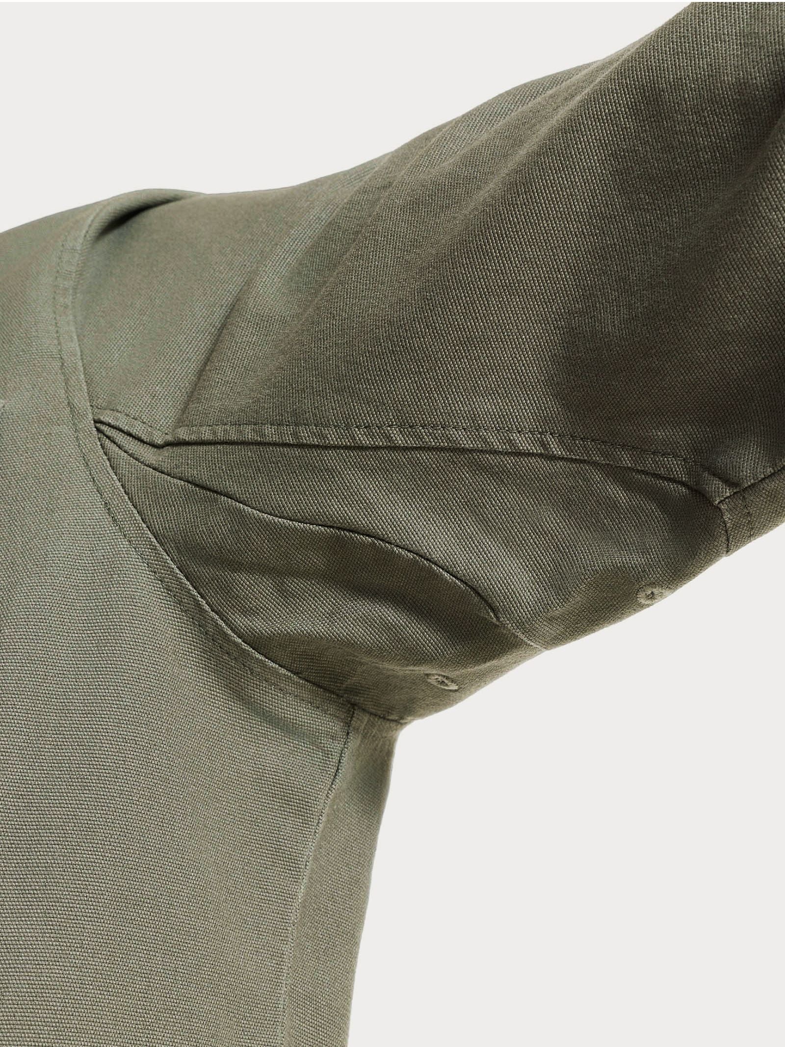 Ragno Canvas Stretch Shacket Uomo Regular Seagrass