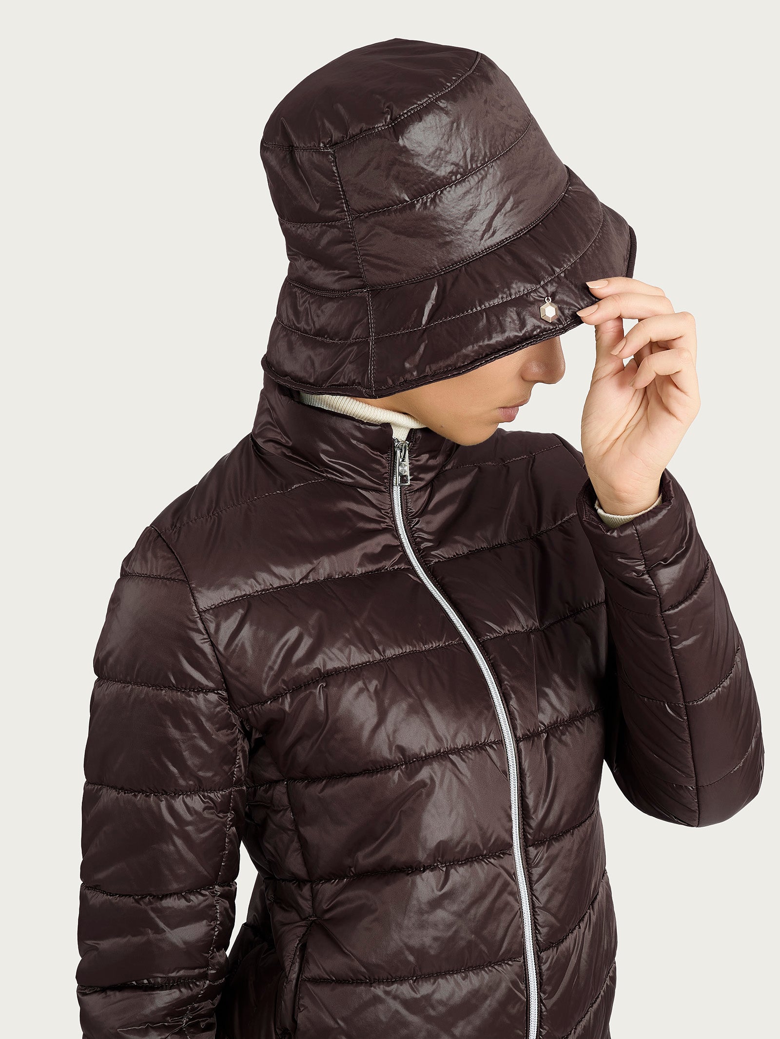 Ragno Comfort Bucket imbottito cappello Chocolate Torte lana