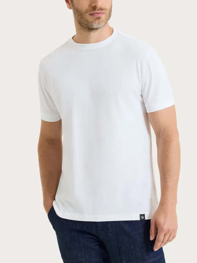Ragno Eco Cotton Maglietta Girocollo Bianco Piquet Uomo