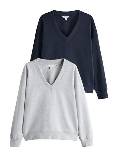 The Set donna felpe scollo a V interlock 2 pz
