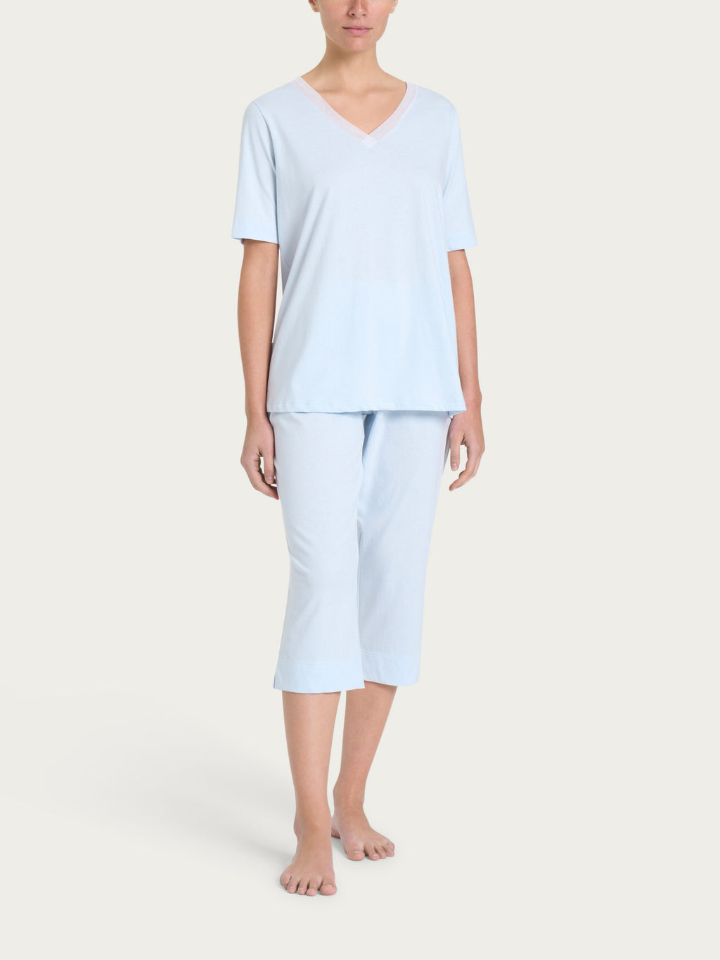 Ragno Jersey Cotone pigiama scollo V Ice Water manica corta