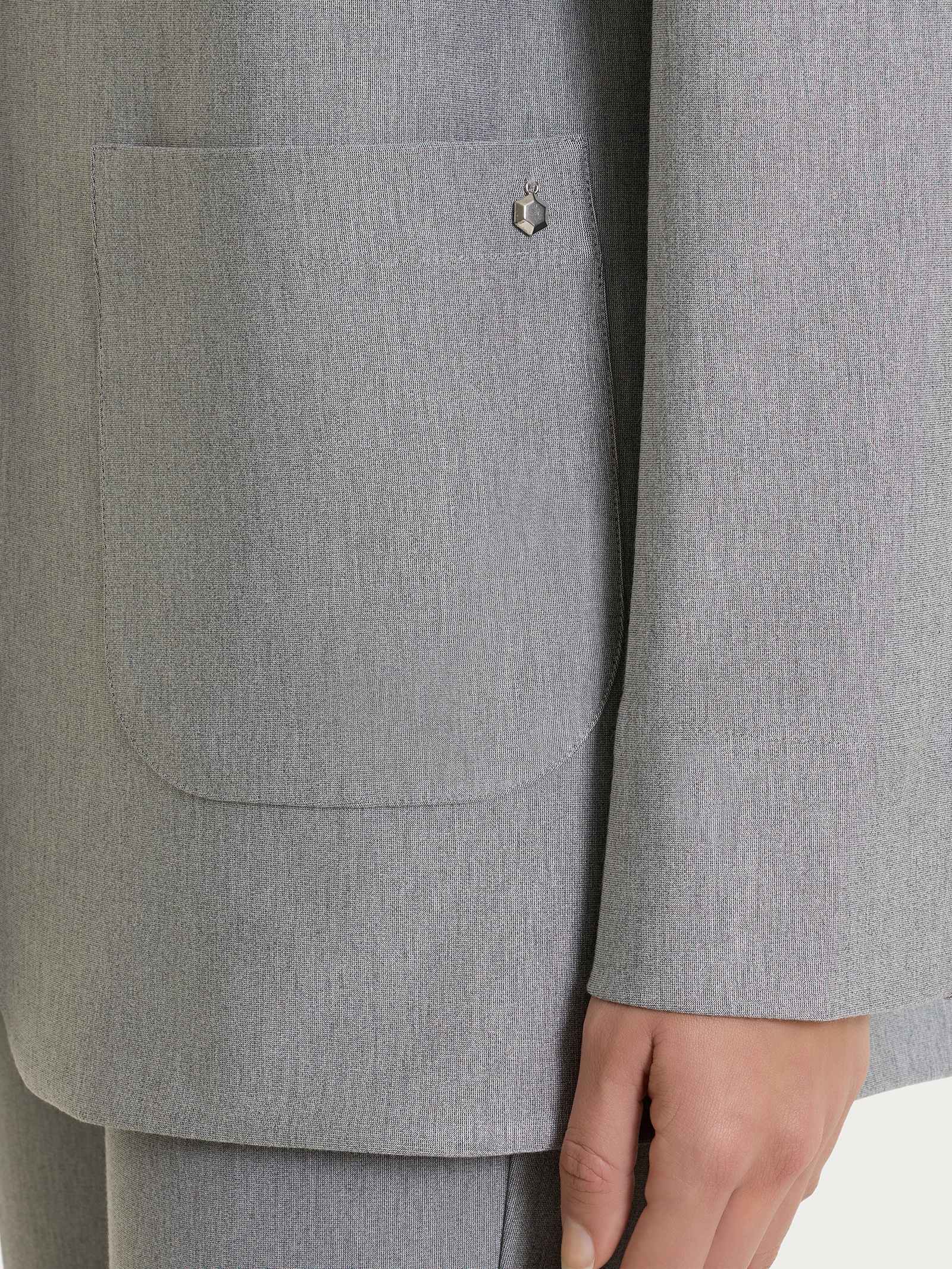 Ragno Compact blazer over un bottone Grigio Mel. elasticizzato