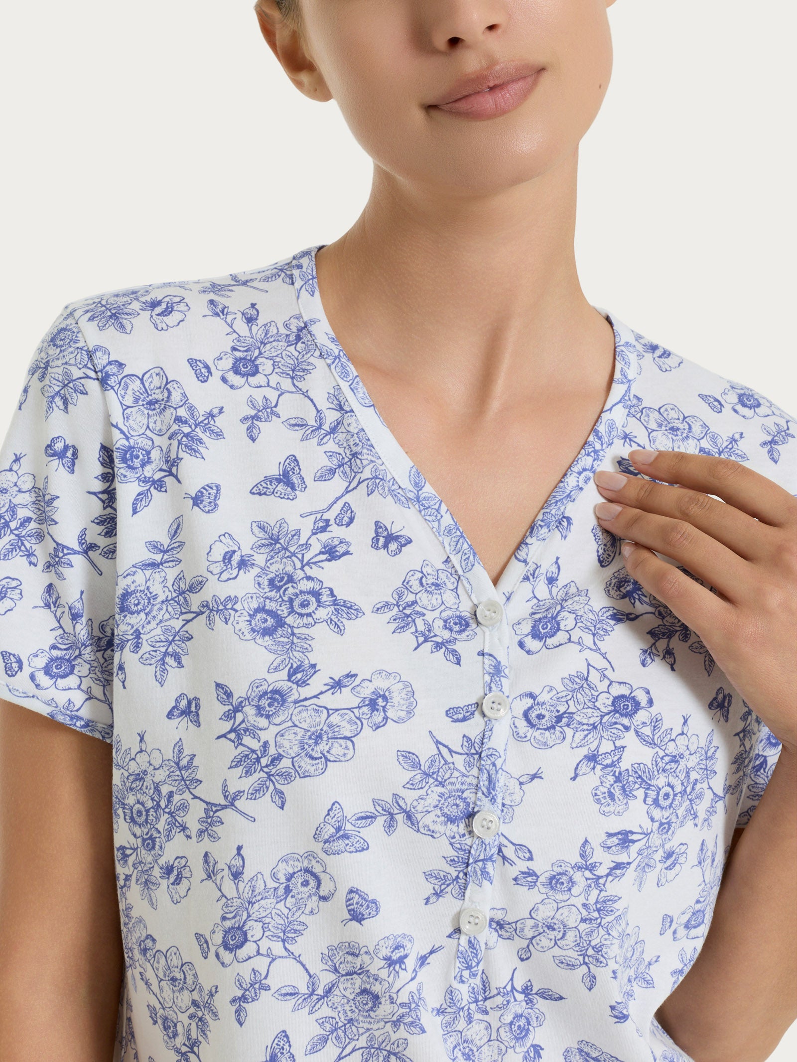 Ragno Jersey Cotone Pigiama Pinocchietto pigiama fantasia bianco