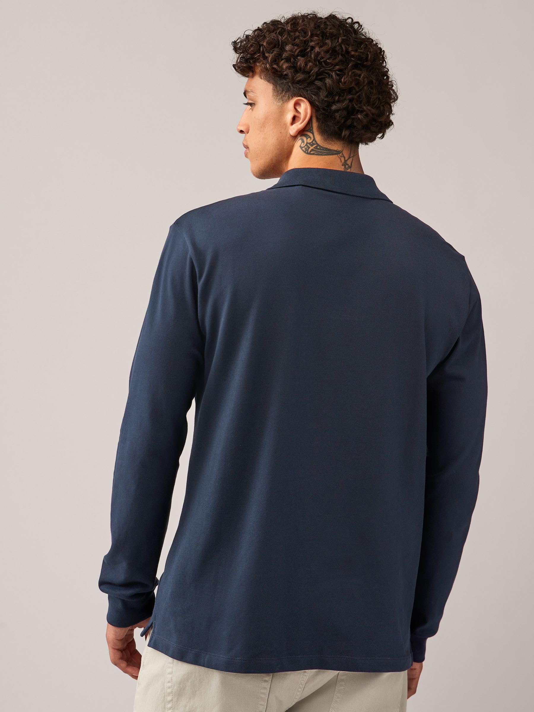 Next polo uomo maniche lunghe piqué regular cotone