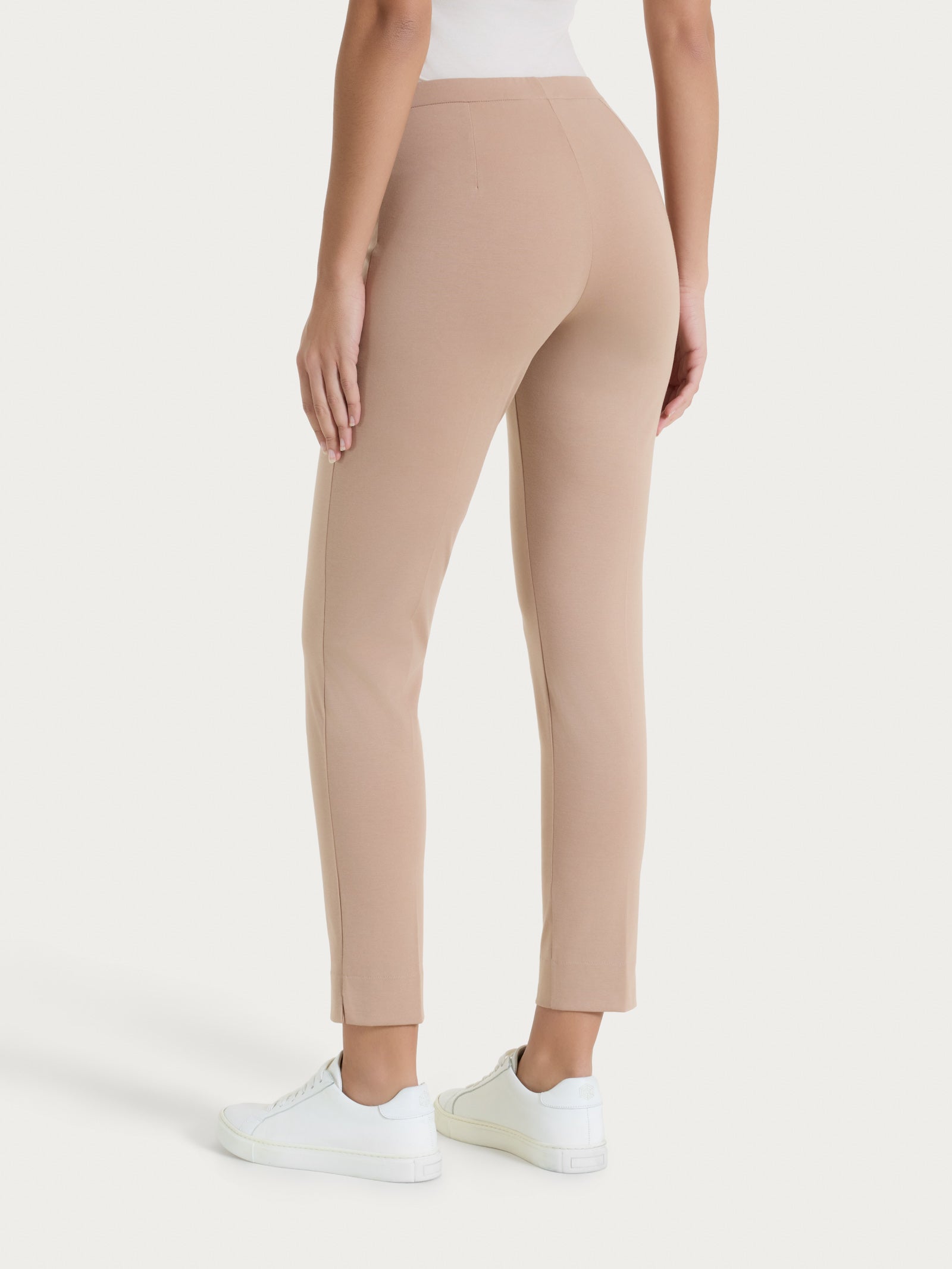 Ragno Compact Light pantalone capri warm taupe con spacchi